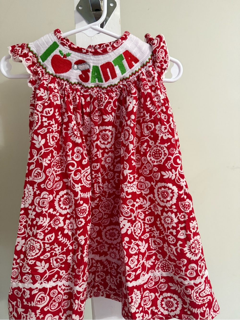 Lil Cactus Smocked “I Love Santa” Dress